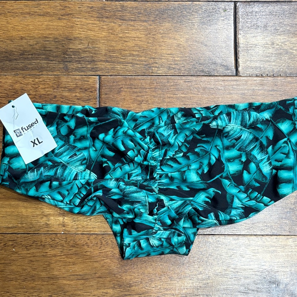 Fused Teal and Black Women's Bikini Bottom